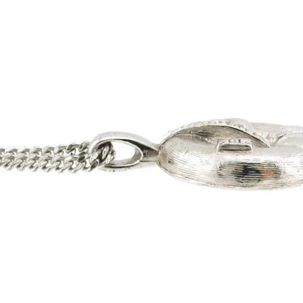GIVENCHY Necklace 4G Logo Silver Hardware x Rhinestone Authentic - Picture 7 of 10